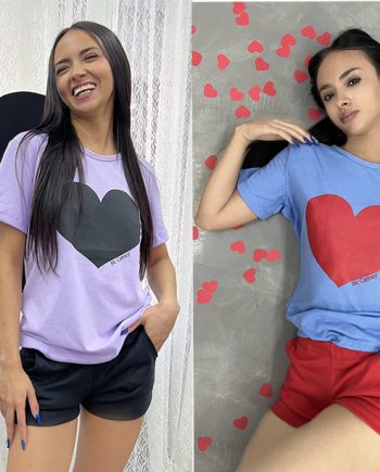 4012 -Short ribb y remera viscosa